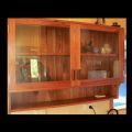 Overhead display cabinet scented maple 